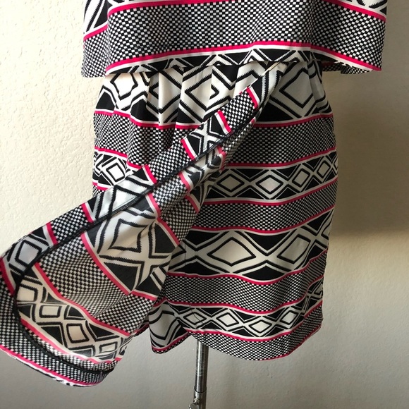 BEBE Tribal Geometric Striped Mini Dress XS - Picture 5 of 10